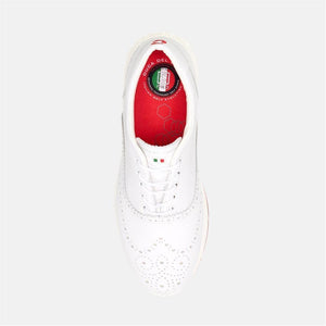 Men's Bernardo Pro Spike White Golf Shoes