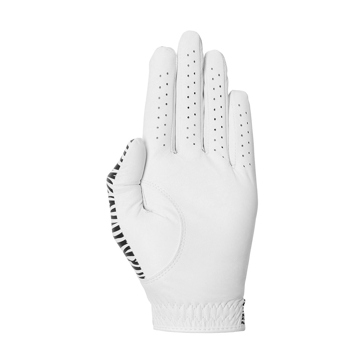 Women's Designer Pro White / Zebra Golf Glove - Left