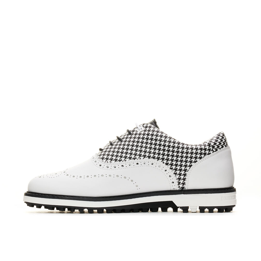 Men's Dandy - Black/White Golf Shoe – Duca del Cosma - Italian Golf Shoes