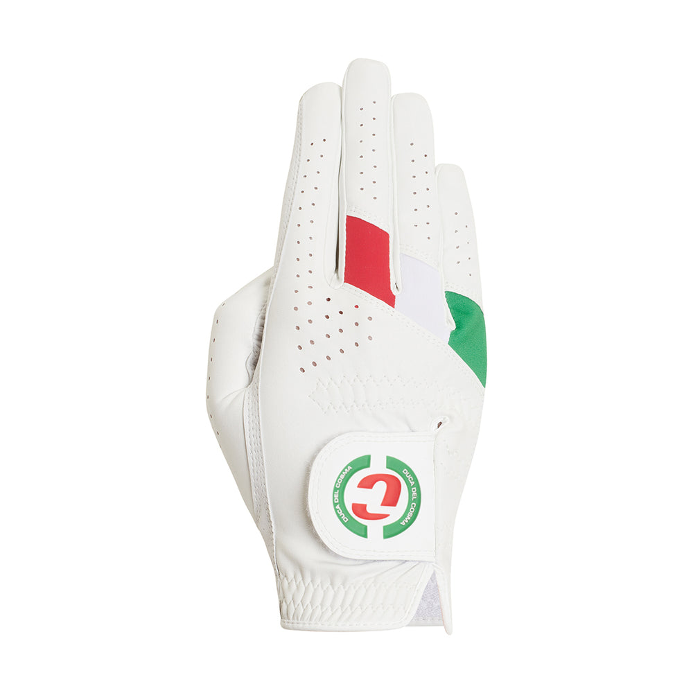 Men's Hybrid Pro Primavera White / Green/ Red Golf Glove - Right